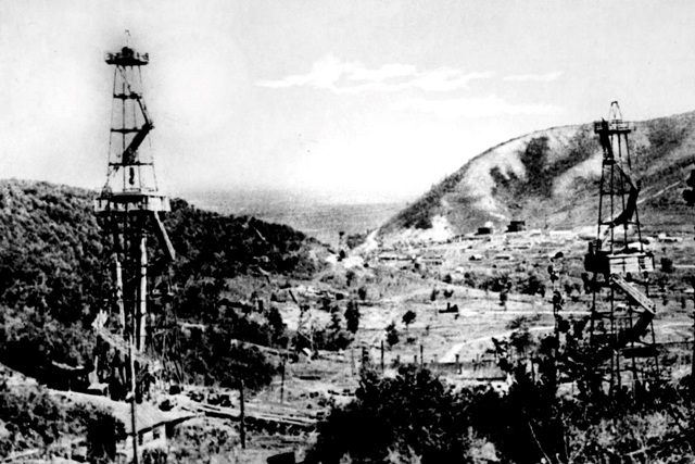 Буровая вышка в Яблоневом овраге, 1943 год