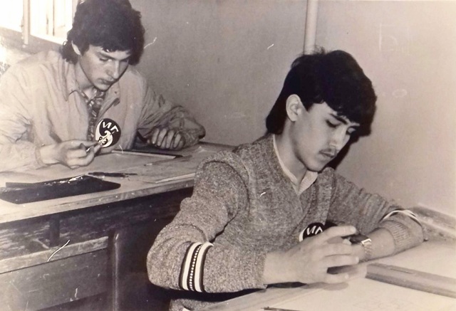 На олимпиаде по инженерной графике, г. Волгоград, 1989 год.