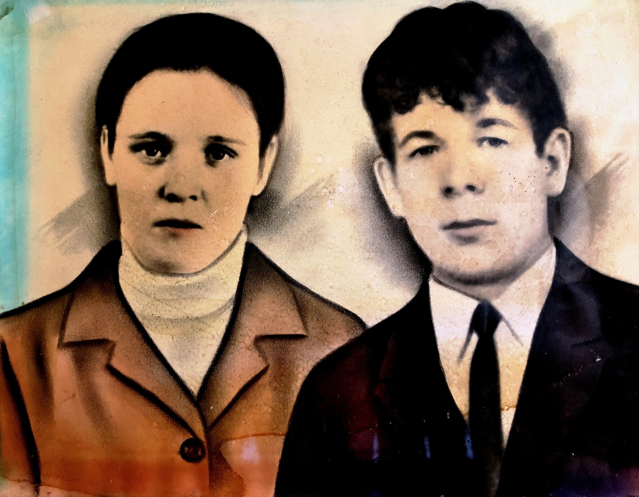 С супругой, д. Гранная, 70-е годы