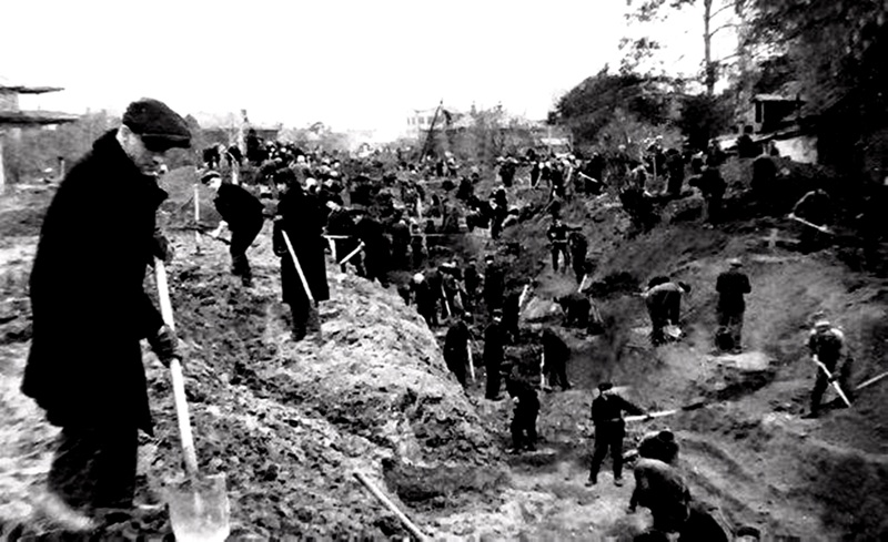 На сооружении Казанского обвода, 1941 год